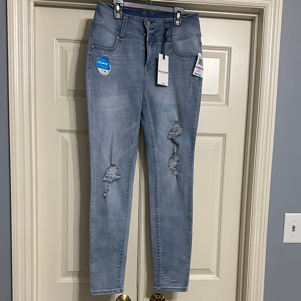 Wallflower Denim Blue Ripped Skinny Jeans